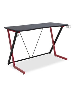 Bureau de jeu ergonomique Urban Factory 120 x 60 x 75 cm - Finition carbone - Épaisseur 18 mm - Cro
