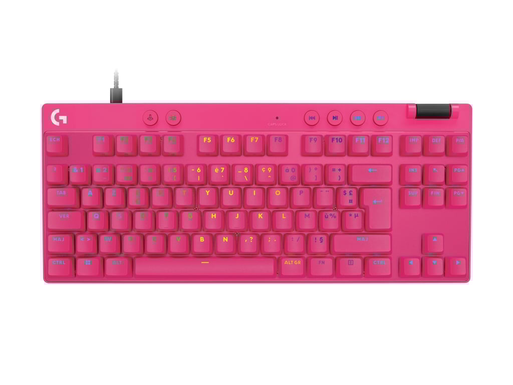 Clavier gamer Filaire Logitech G Pro X TKL Rapid AZERTY - vue 10