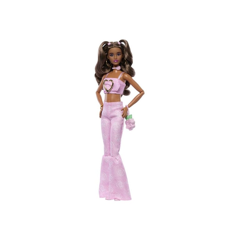 Poupée Barbie Deluxe Style – Haut Court en Jean et Pantalon Évasé, JJN72 - vue 5