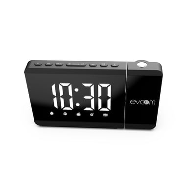 EV304571 Evoom - Réveil projection thermo+ USB  Noir