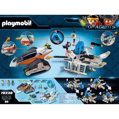 Veicolo di comando della squadra di spionaggio - Playmobil Top Agents con luci e suoni