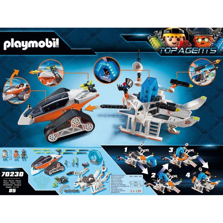 Véhicule de Commande Spy Team - Playmobil Top Agents avec Sons et Lumières - Neuf