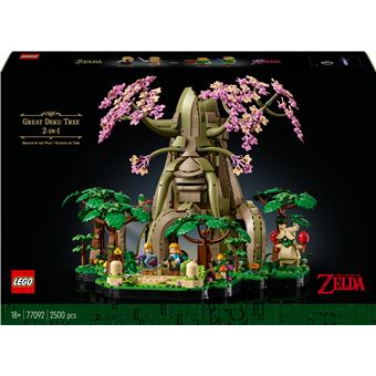 LEGO The Legend of Zelda 77092 Great Deku Tree 2-in-1 Albero di Deku con 4 minifigure Modello da costruire e esporre Verde