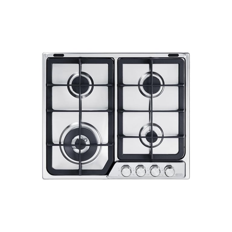 Plaque De Cuisson Gaz DeLonghi PFI 46 GH – 60 cm, 4 Feux, Acier Inoxydable