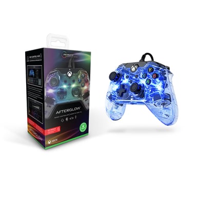 PDP Afterglow Noir, Bleu, Transparent USB Manette de jeu Analogique/Numérique Xbox One, Xbox Series S, Xbox Series X