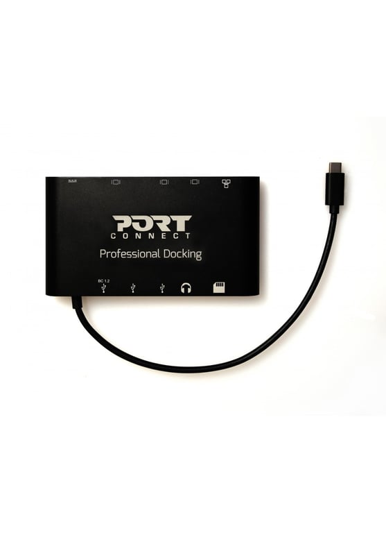 Port Designs 901906 hub & concentrateur USB 3.2 Gen 1 (3.1 Gen 1) Type-C 5000 Mbit/s Noir