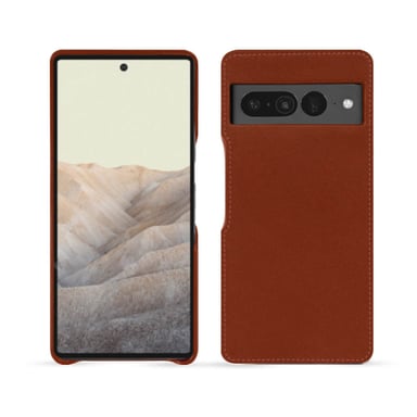 Coque cuir Google Pixel 7 Pro -  - Orange - Cuir vegan