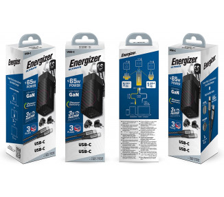 Caricabatterie Power Delivery - 65W - Cavo USB-C/USB-C da 1 m incluso - UE / UK / USA