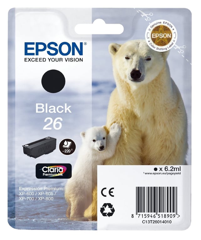 Epson Cartouche d'encre 26 T2601 - vue 3