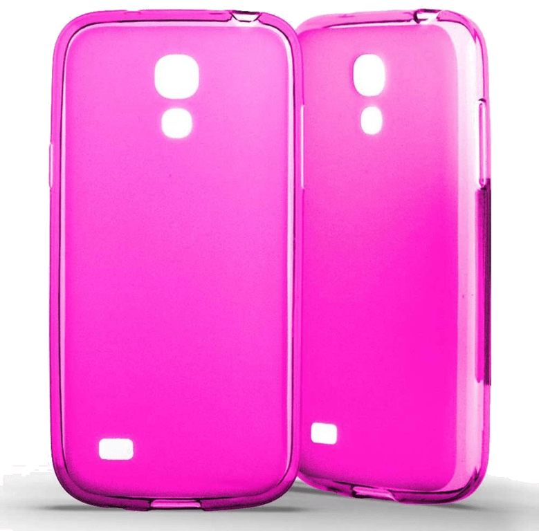 Coque silicone unie compatible Givré Rose Samsung Galaxy S4 Mini