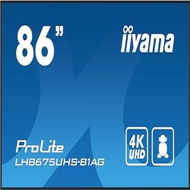 iiyama LH8675UHS-B1AG visualizzatore di messaggi Pannello piatto per segnaletica digitale 217 m 85.6 LCD Wi-Fi 500 cd/m 4K Ultra HD Nero Processore integrato Android 11 24/7 (iiyama ProLite LH8675UHS-B1AG - 86 Categoria diagonale 85.6 visualizzabil