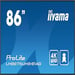 iiyama LH8675UHS-B1AG visualizzatore di messaggi Pannello piatto per segnaletica digitale 217 m 85.6 LCD Wi-Fi 500 cd/m 4K Ultra HD Nero Processore integrato Android 11 24/7 (iiyama ProLite LH8675UHS-B1AG - 86 Categoria diagonale 85.6 visualizzabil