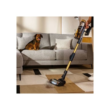 Aspirateur balai sans fil Cecotec Conga Rockstar RS90 Pet Flex 600 W BLDC 160 AW 40 kPa brosse poils animaux Or / Gris