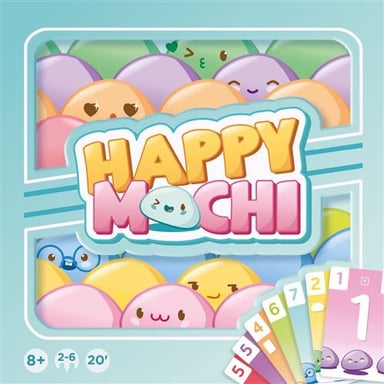 Asmodee - Happy Mochi - Español - Juego de Cartas Bonito para Jugar en Familia - Juego ilustrado a mano con un diseño Kawaii a partir de 8 años para 2 a 6 jugadores, 20 minutos