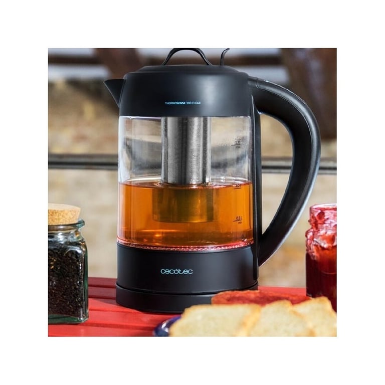 Bouilloire Électrique Cecotec ThermoSense 390 Clear – Verre Borosilicate, 1.7L, Puissance 2200W - vue 4