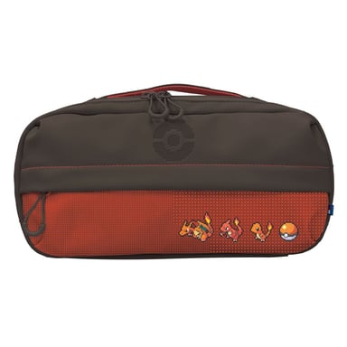 Sac de transport HORI Adventure Bag Pixel Rouge pour Nintendo Switch 2 et Switch, coque rembourrée, fermeture par cordon