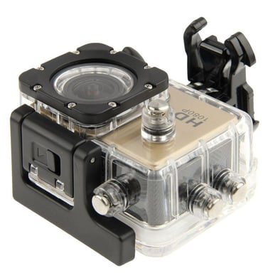 Camera Embarquée Sport LCD Caisson Étanche Waterproof 12 Mp Full HD 1080P Or YONIS