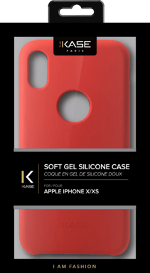 Coque en Gel de Silicone Doux pour Apple iPhone X/XS, Rouge Ardent