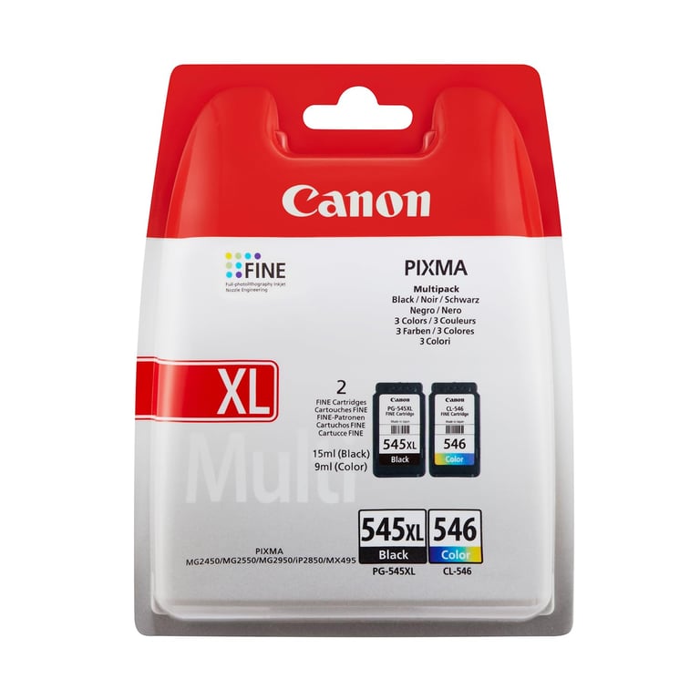Pack De 2 Cartouches + Couleur Grande Capacité Canon Pg 545 / Cl 546 Canon - vue 7