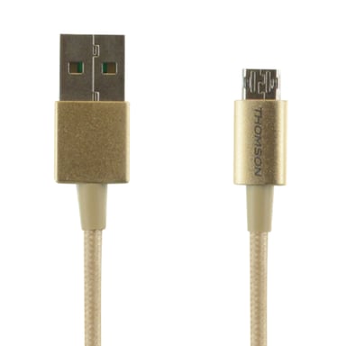 THOMSON Cable reversible USB/micro USB - 2A Dorado