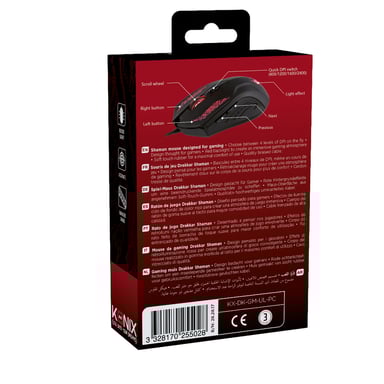 Konix Drakkar 61881192428 ratón Juego Ambidextro USB tipo A Óptico 2000 DPI