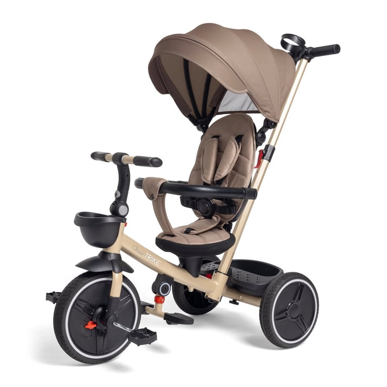 Chicco Jeu Tricycle 4 en 1 Tricycle évolutif de à accompagne la Croissance de ’Enfant Capote Amovible Roues en Caoutchouc EVA poignée télescopique Facile à Plier pédales Libres