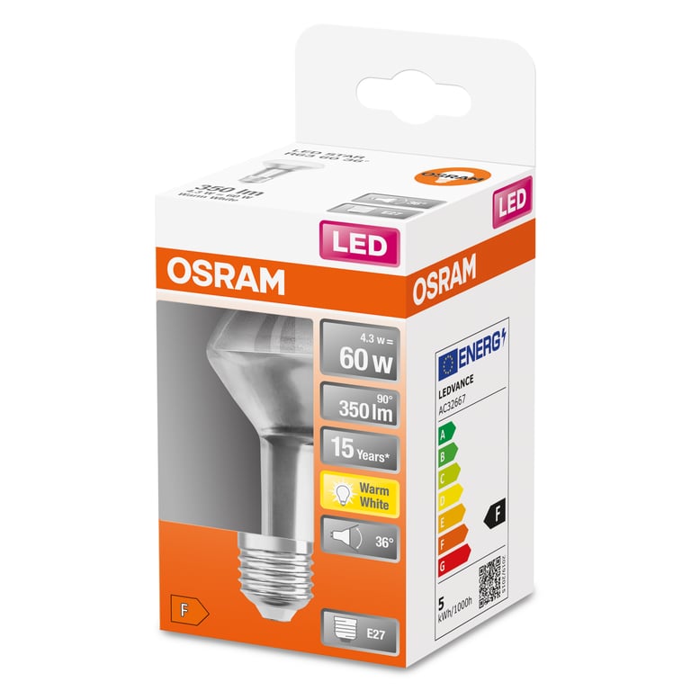 OSRAM Spot R63 LED verre E27 345lm chaud - vue 3
