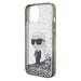 Funda Karl Lagerfeld para iPhone 15 6.1'' Funda rígida transparente Liquid Glitter Ikonik