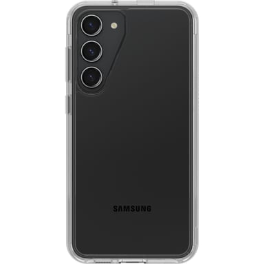 OtterBox Funda para Galaxy S23+ Symmetry Clear,resistente a golpes y caídas,fina,Testada 3x con los estándares Militares anticaídas,Antimicrobiana, Cl