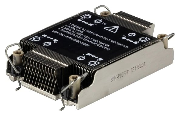 Supermicro SNK-P0077P sistema de refrigeración para ordenador Procesador Disipador térmico/Radiador Negro, Acero inoxidable