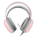 Mars Gaming MH-GLOW Rosa, Auriculares 360° Full Chroma RGB Flow, Micrófono Cancelación de Ruido, Diseño Ultra-ligero, Almohadillas Mempory-Foam, Compatibilidad Universal