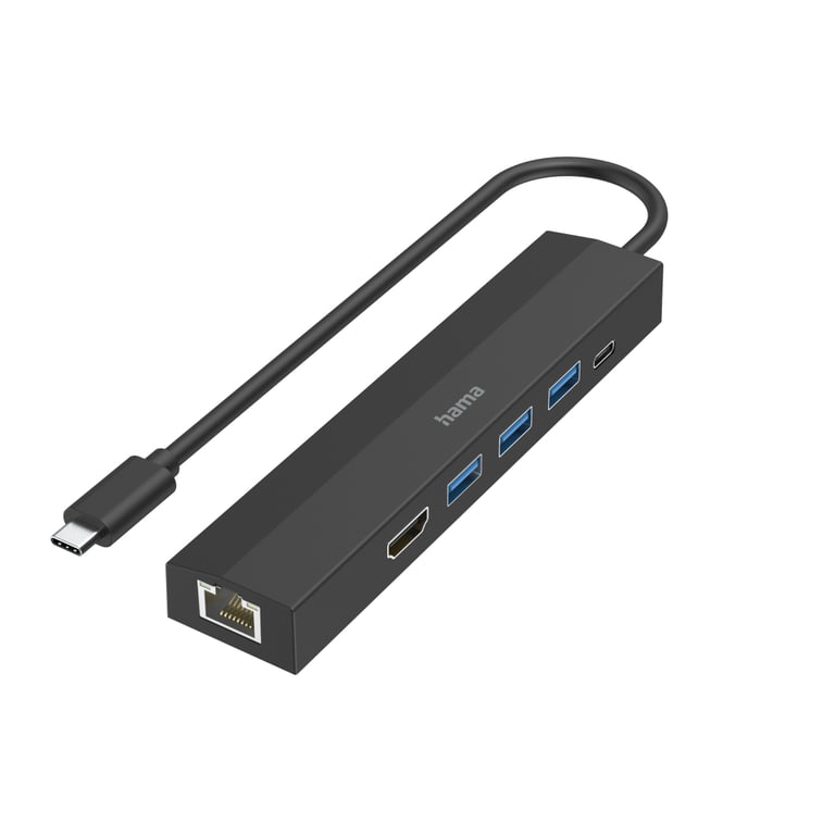 Hub USB 3.0 Hama 6 ports Charge rapide Ultra HD 4K Gigabit Ethernet