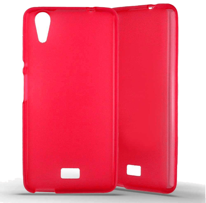 Coque silicone unie compatible Givré Rouge Wiko Rainbow Lite
