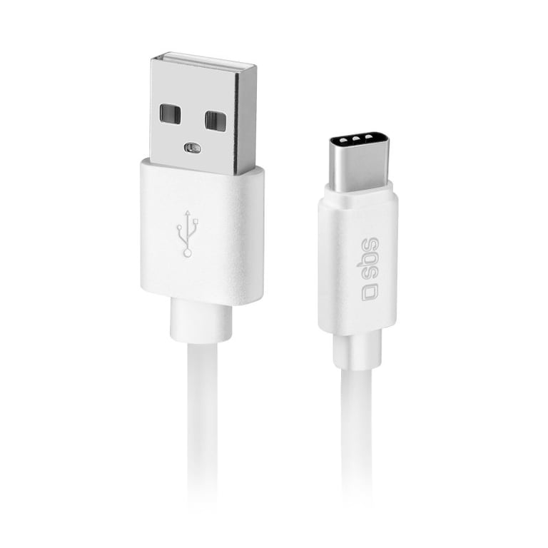 SBS TECABLPOLOTYPECW câble USB USB 2.0 1 m USB A USB C Blanc - Neuf
