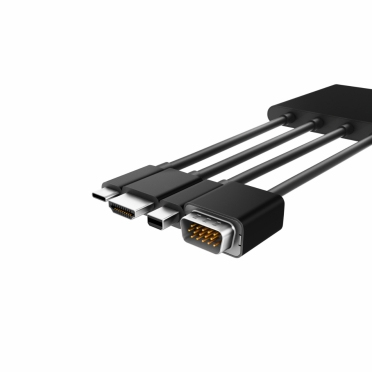 Belkin B2B166 adaptador de cable de vídeo 2,4 m USB Tipo C Negro