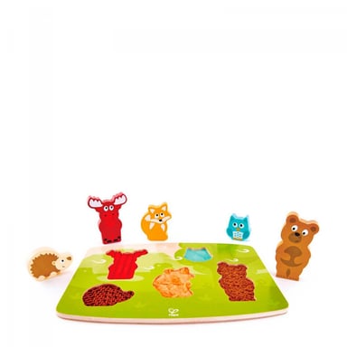 Puzzle Tactile des Animaux de la Forêt - Éveil et Apprentissage