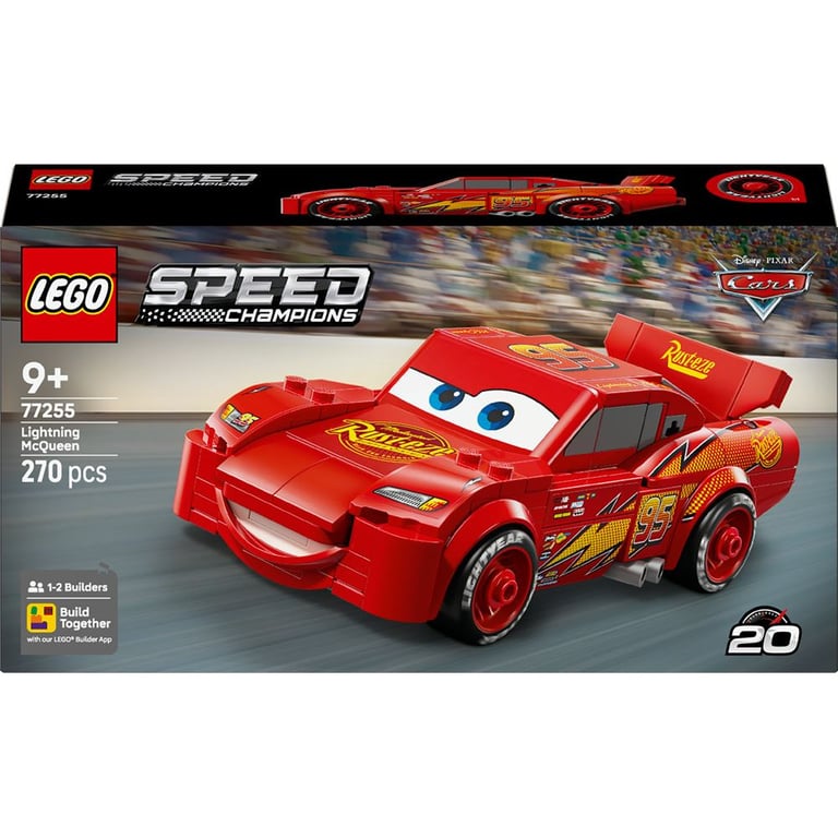 Set de construction LEGO Speed Champions 77255 Flash McQueen 270 pièces 9+ châssis détaillé Rouge - Neuf