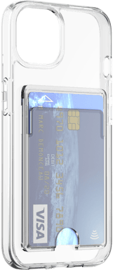 Coque pour iPhone 14 Plus Hybride Porte-carte intégré Transparente Bigben