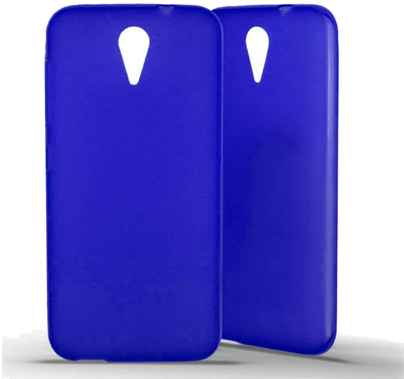 Coque silicone unie compatible Givré Bleu HTC Desire 620