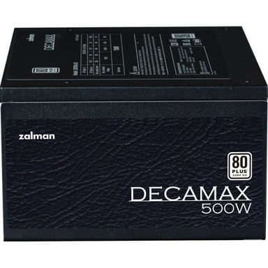 Alimentatore per PC - ZALMAN - DecaMax 500W - 80+ - Non modulare - Ventola da 120 mm - Nero