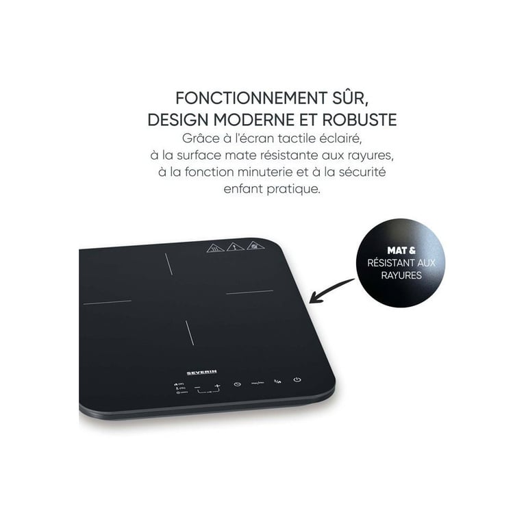 Plaque à induction portable Severin KP 1032 2000 W 1 foyer Noir - Neuf