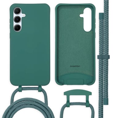 imoshion Coque de couleur avec cordon amovible pour Samsung Galaxy A55 - Vert foncé