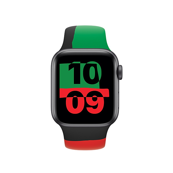 Correa deportiva Unity negra para Apple Watch 40 mm - Negro, Verde, Rojo