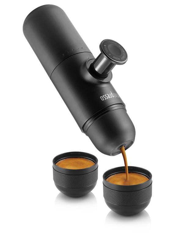 WACACO Minipresso GR Machine Espresso Manuelle – Café moulu, 8 bars, portable, sans électricité, idéale voyage & outdoor  -Gris - Neuf