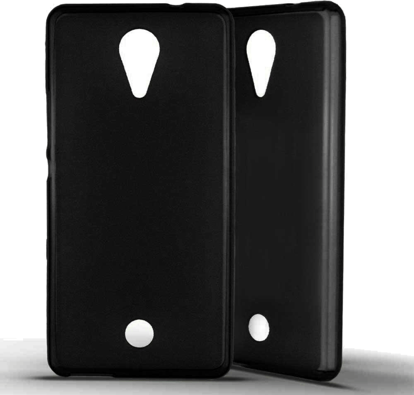 Coque silicone unie compatible Givré Noir Wiko Tommy