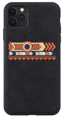 Custodia Bohemia Slim con slot per carte di credito per Apple iPhone 11 Pro Max, nero oliva