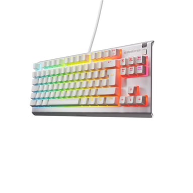 Clavier Gaming filaire Azerty SteelSeries Apex 3 TKL Blanc