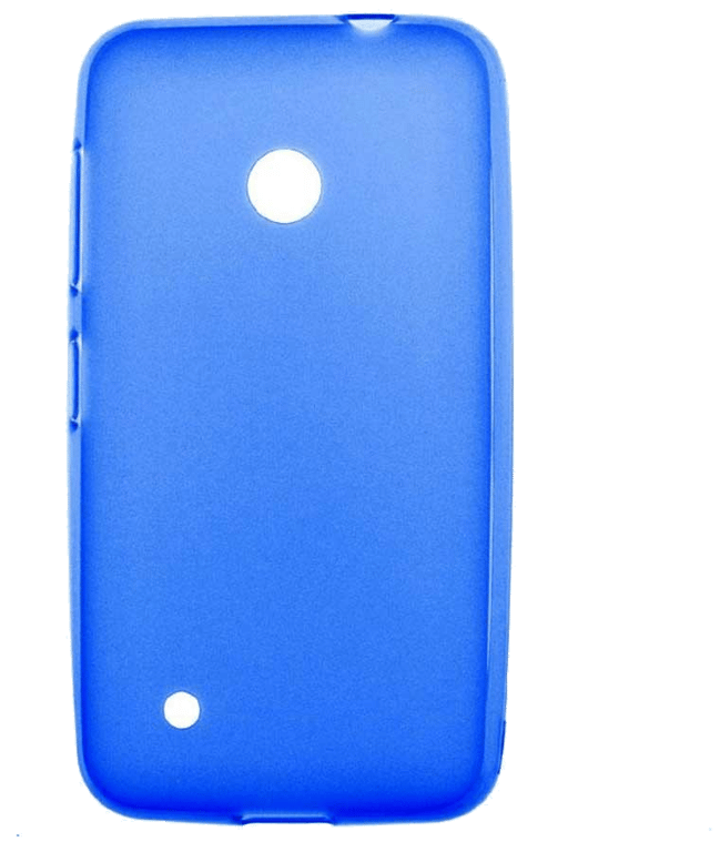 Coque silicone unie compatible Givré Bleu Nokia Lumia 530