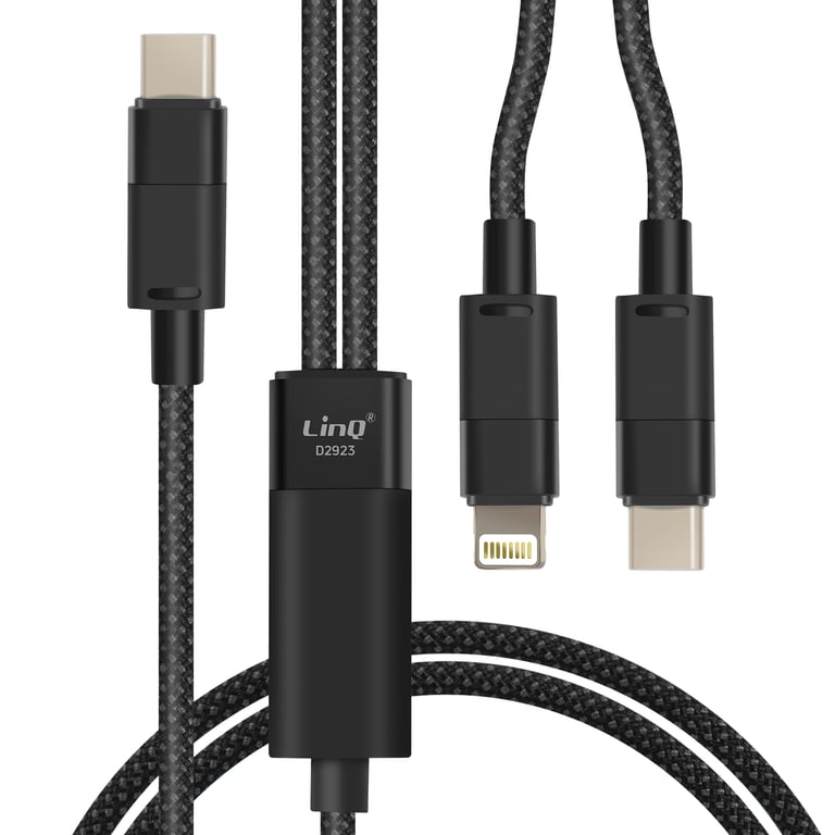 Câble de Charge et Synchronisation USB C vers Lightning et USB C Neuf - vue 4