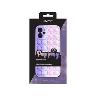 Custodia Popping Bubble per Apple iPhone 12 mini, Rosa Viola